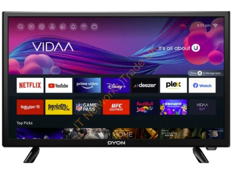 D800211 - Dyon 24 VX 61 cm (24") HD Smart TV Wi-Fi Black 180 cd/m�