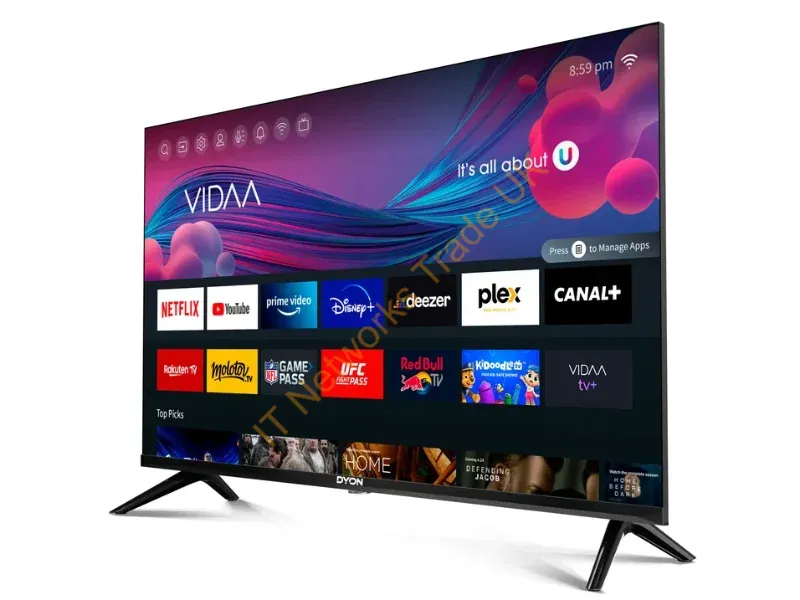 D800227 - Dyon Smart 40 VX-2 101.6 cm (40") Full HD Smart TV Wi-Fi Black 250 cd/m�