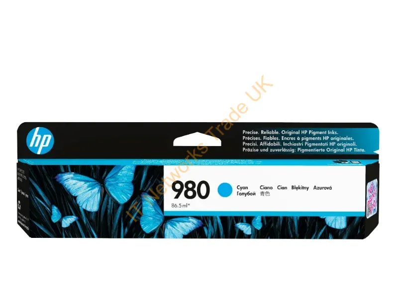HP D8J07A (980) Ink cartridge cyan, 6.6K pages, 87ml Printer