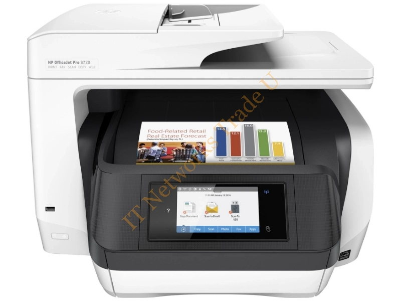 HP OfficeJet Pro 8720 4800 x 1200DPI Thermal Inkjet A4 24ppm Wi-Fi Multifunction Printers