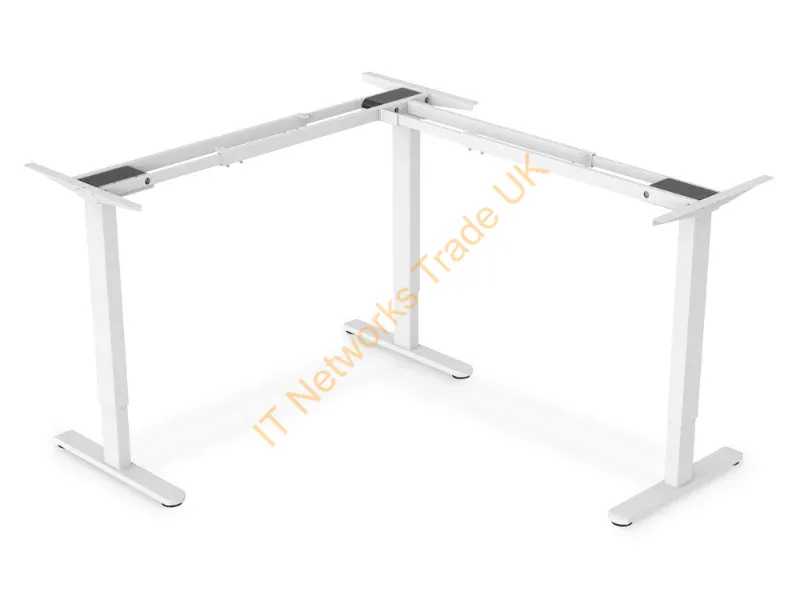 DA-90453 - Digitus Electrically height-adjustable table frame, 90� L-shaped, triple motor, 2-step, white