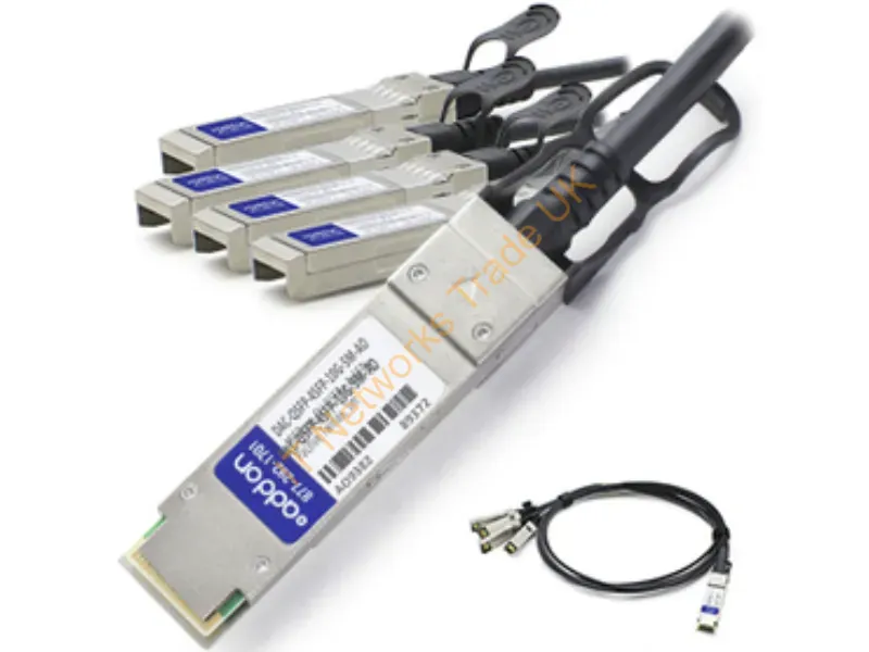 DAC-QSFP-4SFP-10G-5M-AO - Addon Networks Dac-Qsfp-4Sfp-10G-5M-Ao Infiniband/Fibre Optic Cable 196.9" (5 M) Qsfp+ 4Xsfp+
