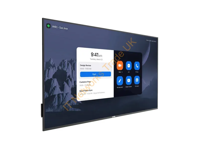 DBR1455E-WB - Dten Onboard Interactive Whiteboard 55" 3840 X 2160 Pixels Touchscreen Black