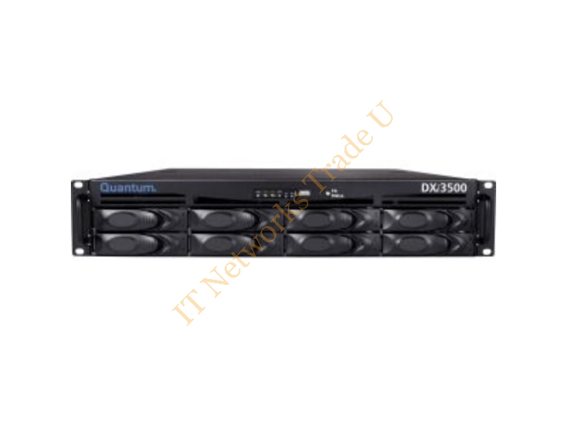 DDY35-CDCN-012A Quantum DXi3500 Network Storage Server (NAS) 1.20 TB (4 x 500 GB) RJ-45 Network Fibre Channel Mini-DIN (PS/2) Keyboard HD-15 VGA DB-25 Par
