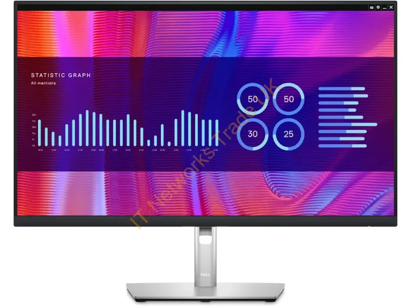 DELL-P2723DE - Dell P Series P2723De Computer Monitor 27" 2560 X 1440 Pixels Quad Hd Lcd Black