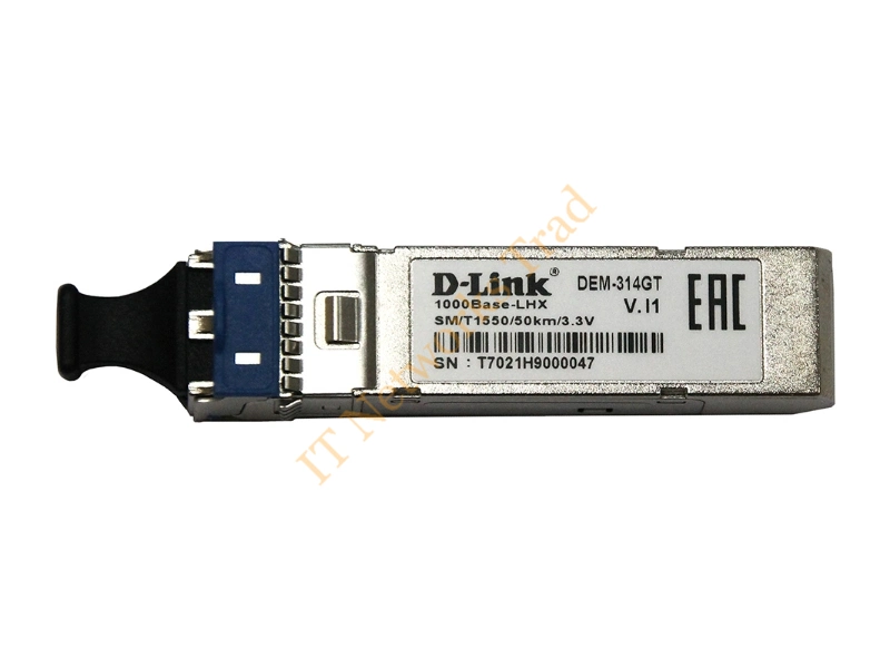 DEM-314GT D-Link 1.25Gbps 1000Base-LX Single-mode 1310nm 50km SFP Transceiver Module