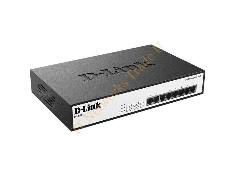 DES-1008P+ D-Link 8-Port 1.6 Gbps 10/100 (PoE) Unmanaged Fast Ethernet Network Switch