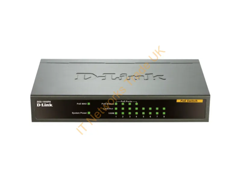 DES-1008PA D-Link 8-Port 10/100 Desktop Switch with 4 PoE Ports Network Switch