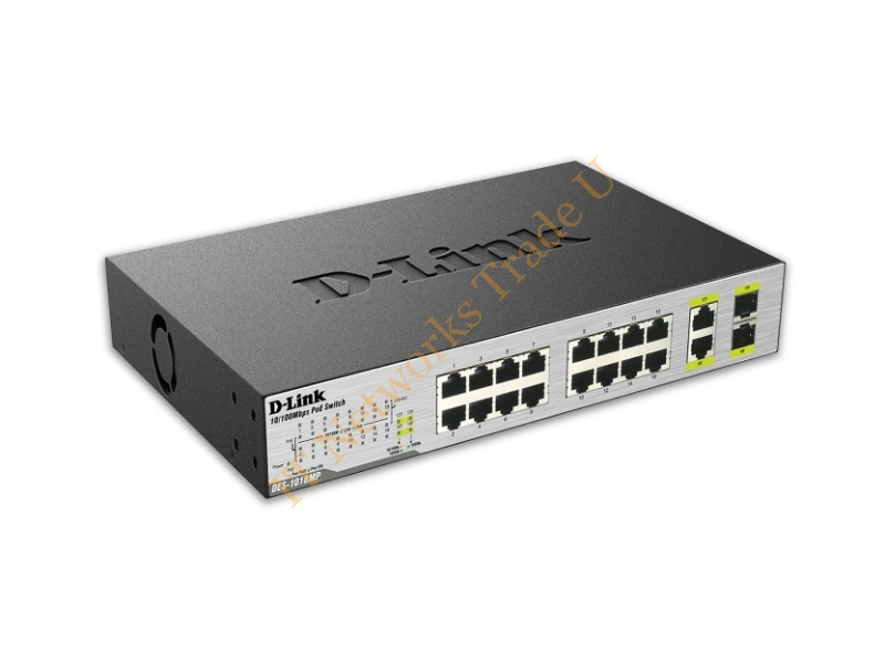 DES-1018MP - D-Link DES-1018MP Unmanaged network switch Fast Ethernet (10/100) Power over Ethernet (PoE) Black network switch