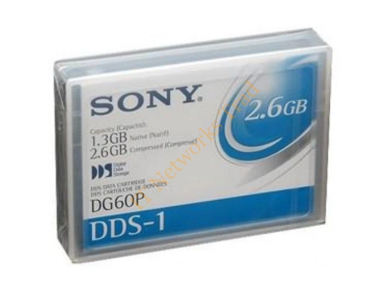 DG60P Sony DDS-1 Data Cartridge DAT DDS-1 1.3GB (Native) / 2.6GB (Compressed) 1 Pack Tape Media Storage