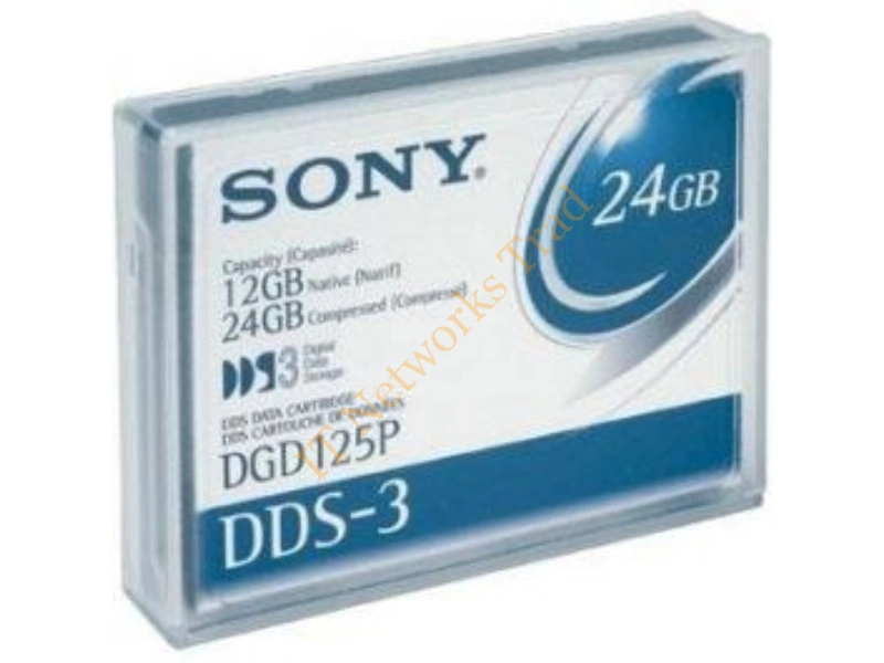 DGD125PWW Sony DDS-3 Tape Cartridge DAT DDS-3 12GB (Native) / 24GB (Compressed) Tape Media Storage