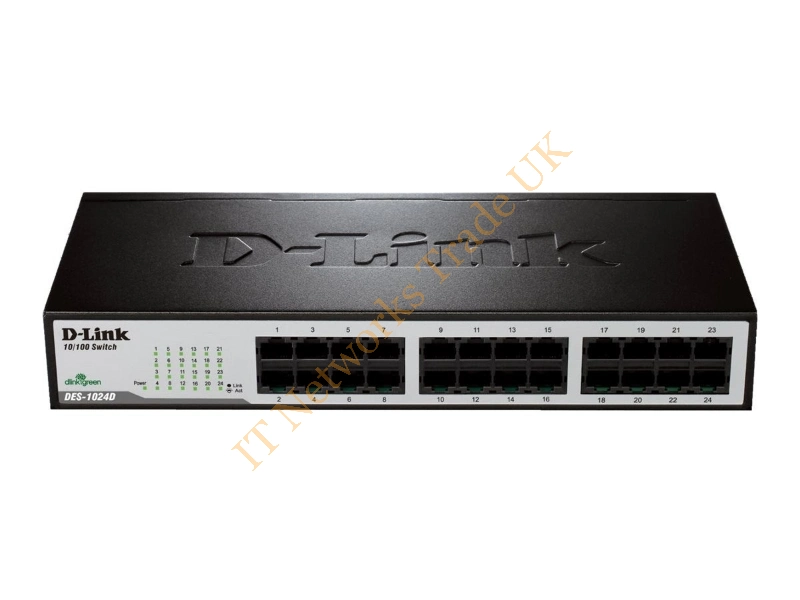 DGS-1024D D-Link 24-Port 10/100/1000Base-T Unmanaged Gigabit Ethernet Switch Rack-Mountable Network Switch