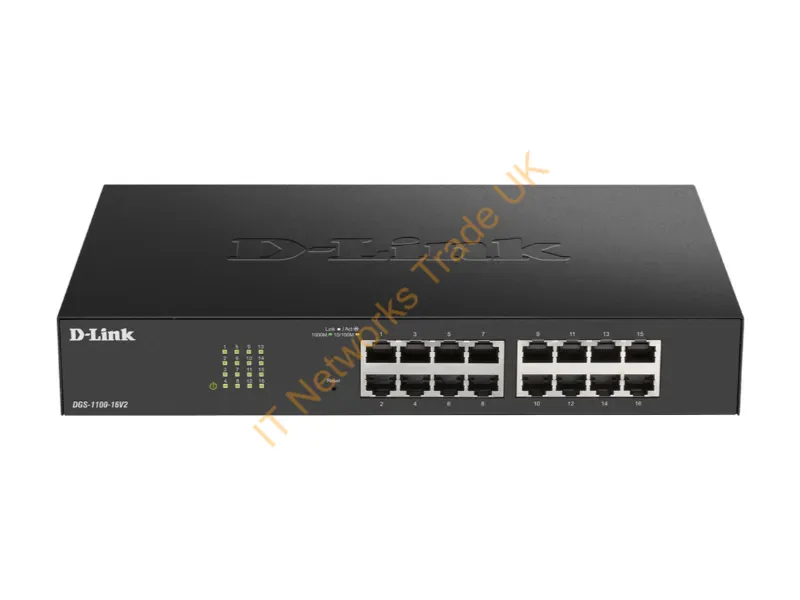 DGS-1100-16V2 - D-Link Dgs-1100-16V2 Network Switch Managed L2 Gigabit Ethernet (10/100/1000) Black