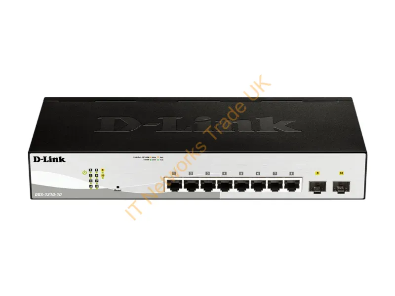 DGS-1210-10 - D-Link DGS-1210-10 Managed network switch L2 Gigabit Ethernet (10/100/1000) 1U Black, Grey network switch