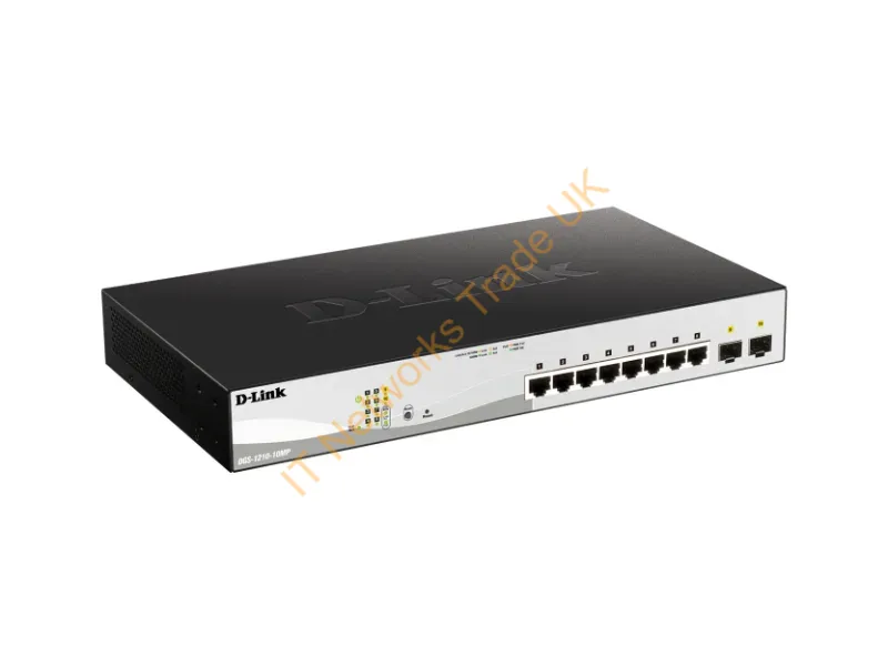 DGS-1210-10MP - D-Link DGS-1210-10MP Managed L2/L3 Gigabit Ethernet (10/100/1000) Power over Ethernet (PoE) Black network switch