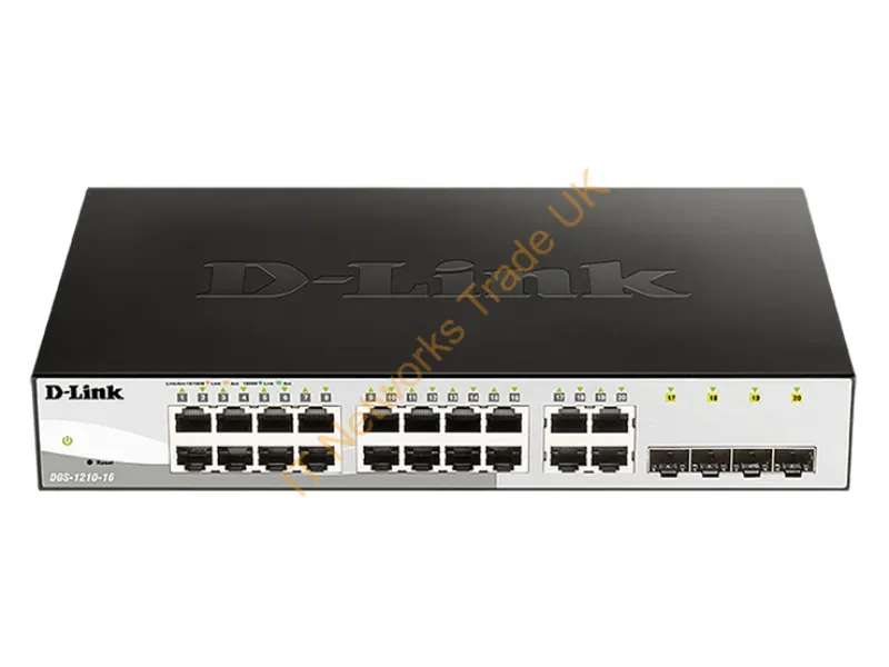 DGS-1210-16 - D-Link DGS-1210-16 Managed network switch L2 Black network switch