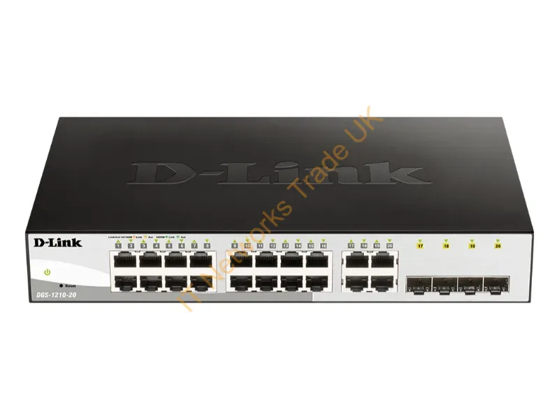 DGS-1210-20 D-Link 16-Port 10/100/1000 Managed Gigabit Ethernet Switch with 4 Gigabit SFP Ports Network Switch