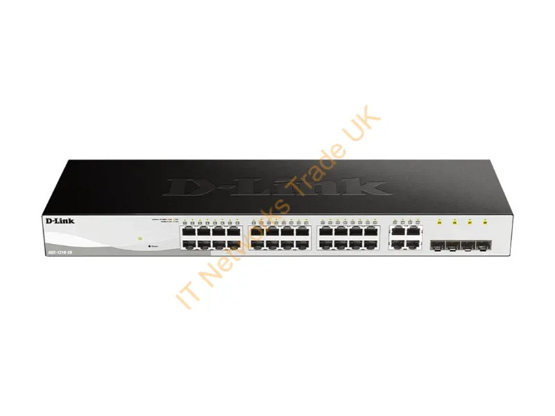 DGS-1210-28 D-Link 24-Port 10/100/1000Base-T Managed Gigabit Ethernet Switch with 4 Gigabit SFP Ports Rack-Mountable Network Switch