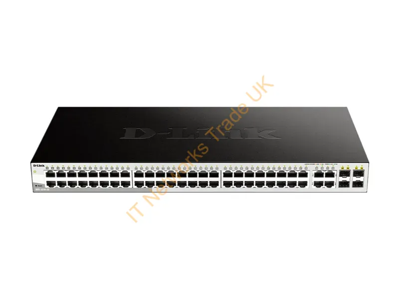 DGS-1210-52 D-Link 48-Port 10/100/1000Base-T Managed Gigabit Ethernet Switch with 4 Gigabit SFP Ports Rack-Mountable Network Switch