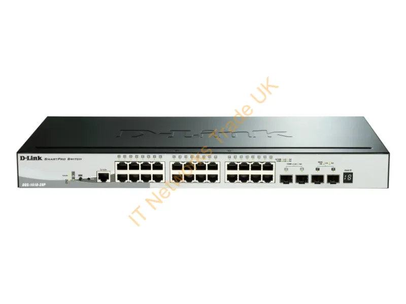 DGS-1510-28P - D-Link DGS-1510-28P Managed network switch L3 Gigabit Ethernet (10/100/1000) Power over Ethernet (PoE) Black network switch