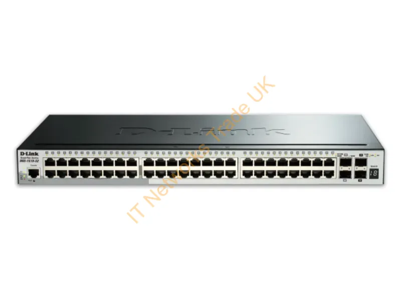 DGS-1510-52X D-Link 44.2W 48-Port 10/100/1000Base-T Layer-3 Managed Gigabit Ethernet Switch with 4 10-Gigabit SFP+ Ports Rack-Mountable Network Switch