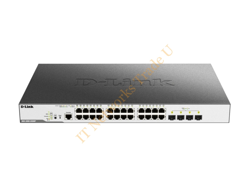 DGS-3000-28XMP - D-Link DGS-3000 Managed L2 Gigabit Ethernet (10/100/1000) Power over Ethernet (PoE) 1U Black Network Switch