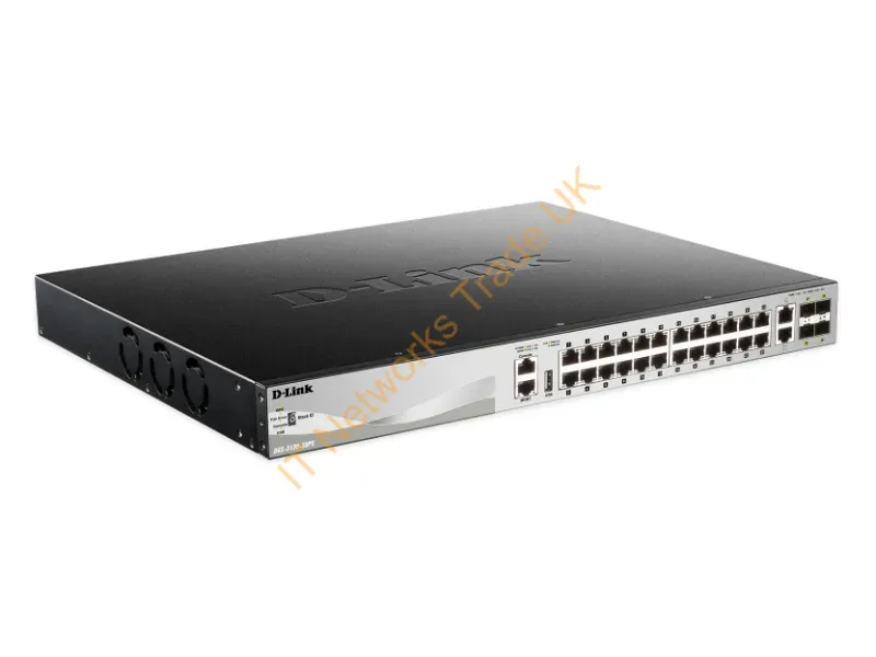 DGS-3130-30PS - D-Link Dgs-3130-30Ps Managed L3 Gigabit Ethernet (10/100/1000) Power Over Ethernet (Poe) Black, Gray