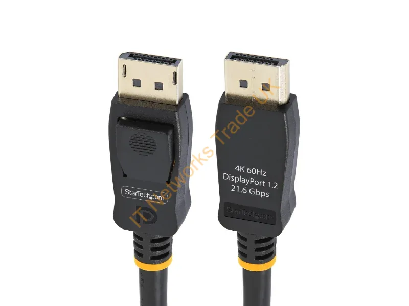 DISPL2M10PK - StarTech.com 2m (6.6ft) VESA Certified DisplayPort Cable 10 Pack DisplayPort 1.2 Cord with Latches, 4K 60Hz UHD, DP to DP Cable for Monitor, Latching DP Connectors
