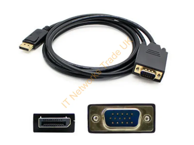 DISPORT2VGAMM6B-5PK - Addon Networks Disport2Vgamm6B-5Pk Video Cable Adapter 71.7" (1.82 M) Displayport Vga (D-Sub) Black