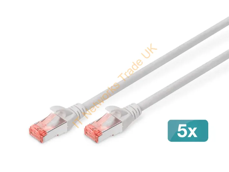 DK-1644-150-5 - Digitus CAT 6 S/FTP patch cable, 5 pieces