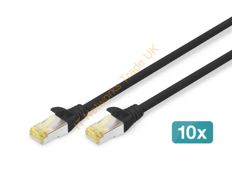 DK-1644-A-050-BL-10 - Digitus CAT 6A S/FTP patch cable, 10 pieces