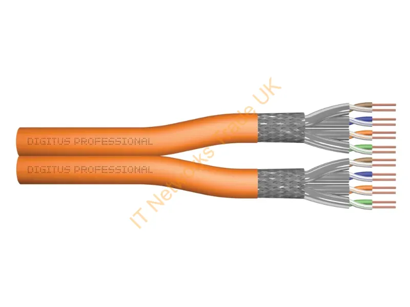 DK-1743-VH-D-1 - Digitus CAT 7 S/FTP data cable installation cable, 100 m, duplex, Dca-s2, d1, a1