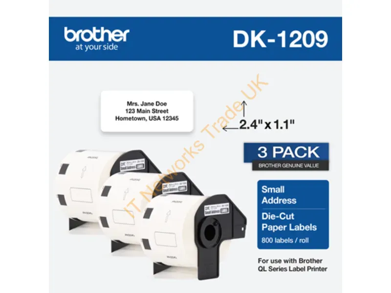 DK12093PK - Brother Dk-12093Pk Printer Label White Self-Adhesive Printer Label