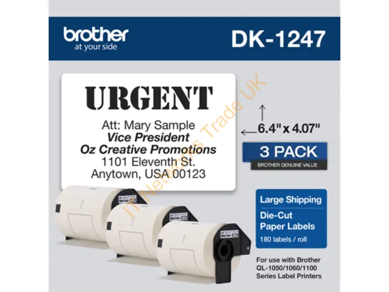 DK12473PK - Brother Dk-12473Pk Printer Label White Self-Adhesive Printer Label