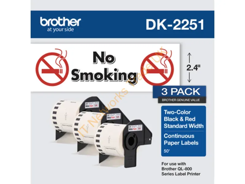 DK22513PK - Brother Dk-22513Pk Printer Label White Self-Adhesive Printer Label