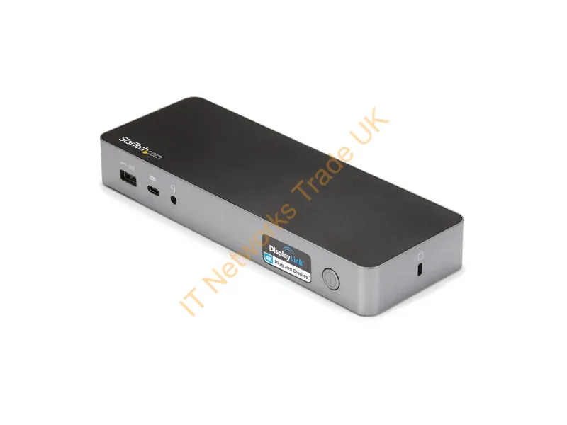 DK30C2DPPDUE - StarTech.com Universal Laptop Docking Station, Hybrid USB-C & USB-A Dock, Dual 4K DP & HDMI, 60W PD, Mac / Windows / Chrome OS, 4x USB 5Gbps Hub, GbE