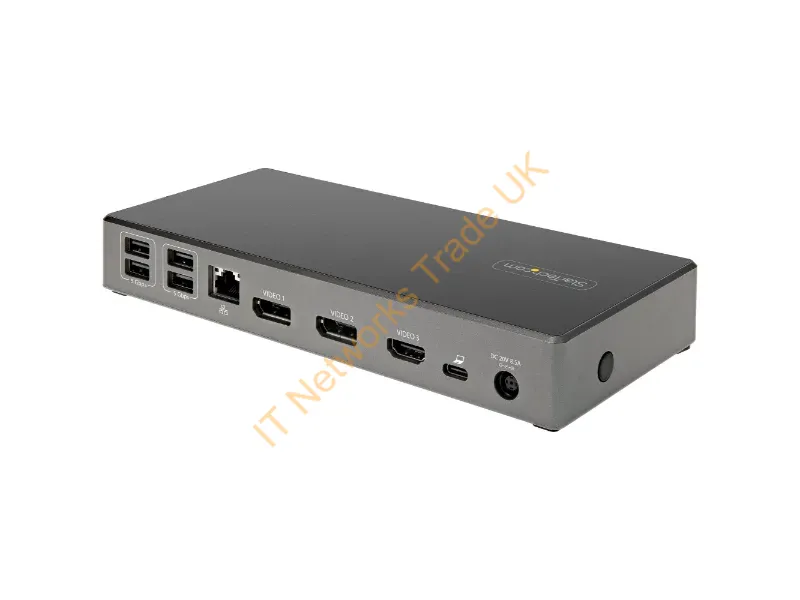 DK31C2DHSPDUE - StarTech.com USB C Dock Triple 4K Monitor USB Type-C Docking Station 100W Power Delivery DP 1.4 Alt Mode & DSC, 2x DisplayPort 1.4/HDMI 2.0 6xUSB (2x 10Gbps) Windows/Chrome