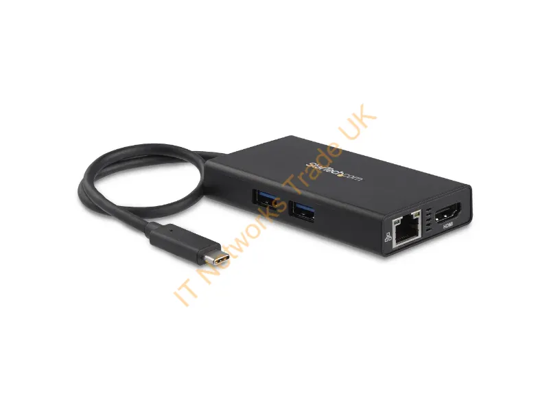 StarTech.com USB-C Multiport Adapter with 4K HDMI 2x USB-A Ports 60W PD Black Accessory
