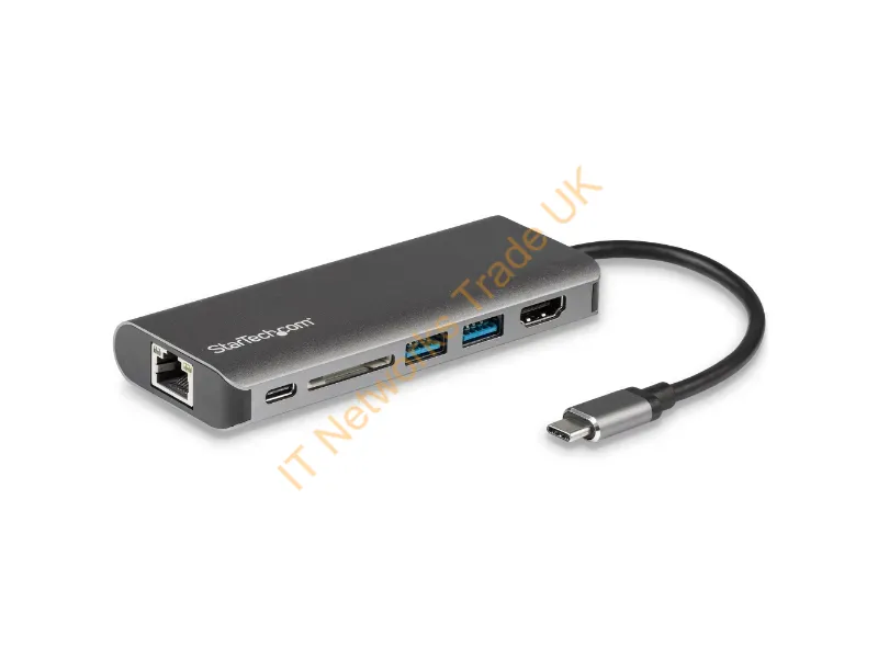 StarTech.com USB-C Multiport Adapter SD card reader Power Delivery 4K HDMI GbE 2x USB 3.0 Accessory