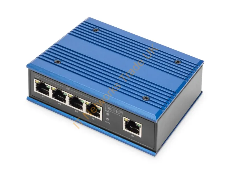 DN-651118 - Digitus 4 Port Gigabit Netzwerk Switch, Industrial, Unmanaged, 1 RJ45 Uplink