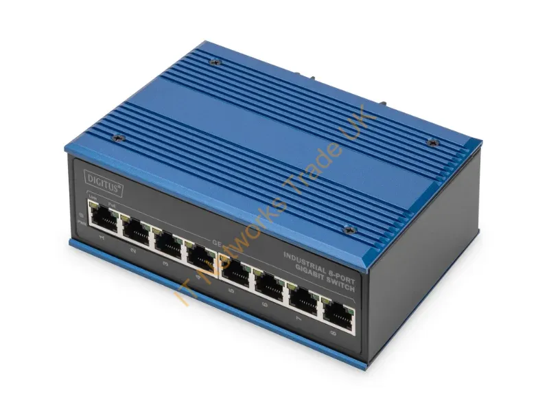 DN-651121 - Digitus 8 Port Gigabit Ethernet Netzwerk PoE Switch, Industrial, Unmanaged