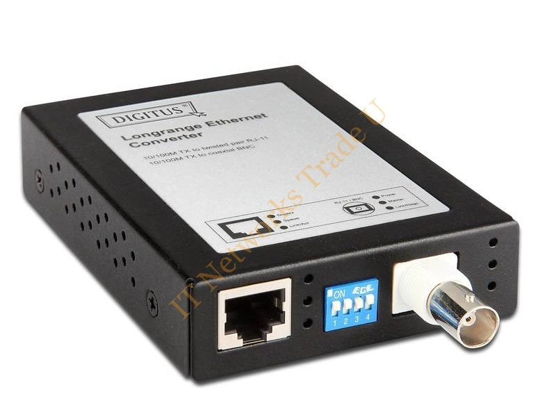 DN-82050 - Digitus Fast Ethernet, RJ-45/BNC 100Mbit/s Black network media converter Networking