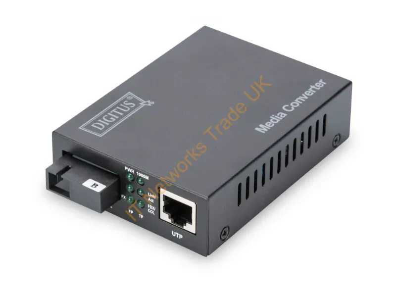 DN-82123 - Digitus DN-82123 1000Mbit/s 1550nm Single-mode Black network media converter Networking