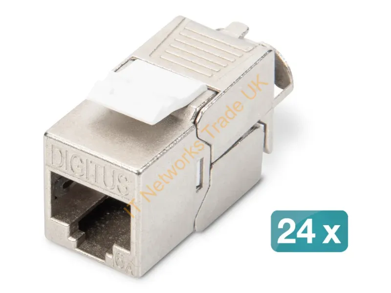 DN-93615-24 - Digitus CAT 6A Keystone Modul, geschirmt, werkzeugfreier Montageanschluss