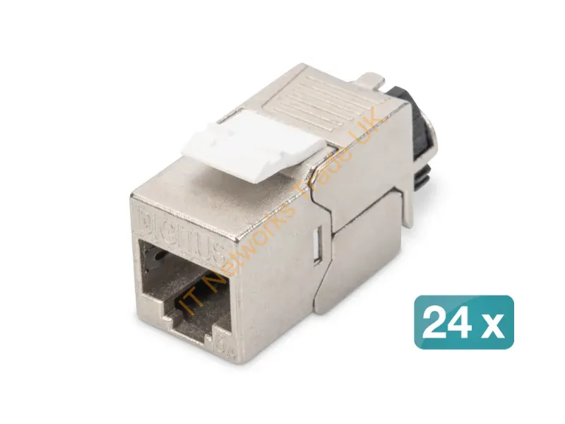 DN-93617-24 - Digitus CAT 6A Keystone module, shielded with intelligent cable manager, set (24 pieces)