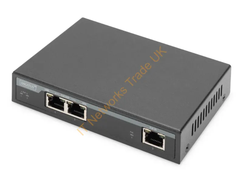 DN-95127-1 - Digitus 2 Port Gigabit 4PPoE Extender, 802.3at, 60 W