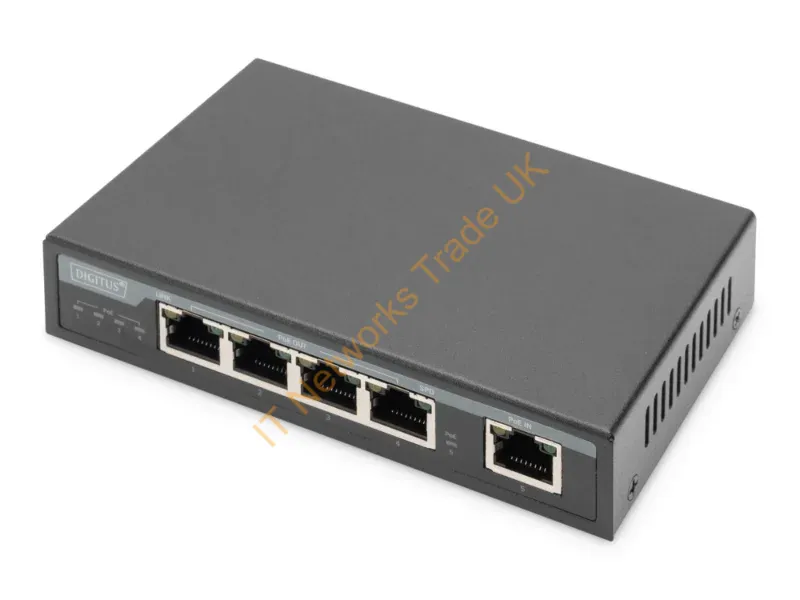 DN-95128-1 - Digitus 4 Port Gigabit 4PPoE Extender, 802.3at, 60 W