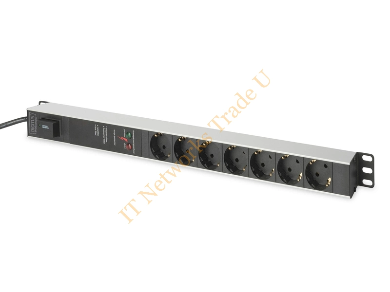 DN-95412 - Digitus DN-95412 7AC outlet(s) 1U Black, Silver power distribution unit (PDU)
