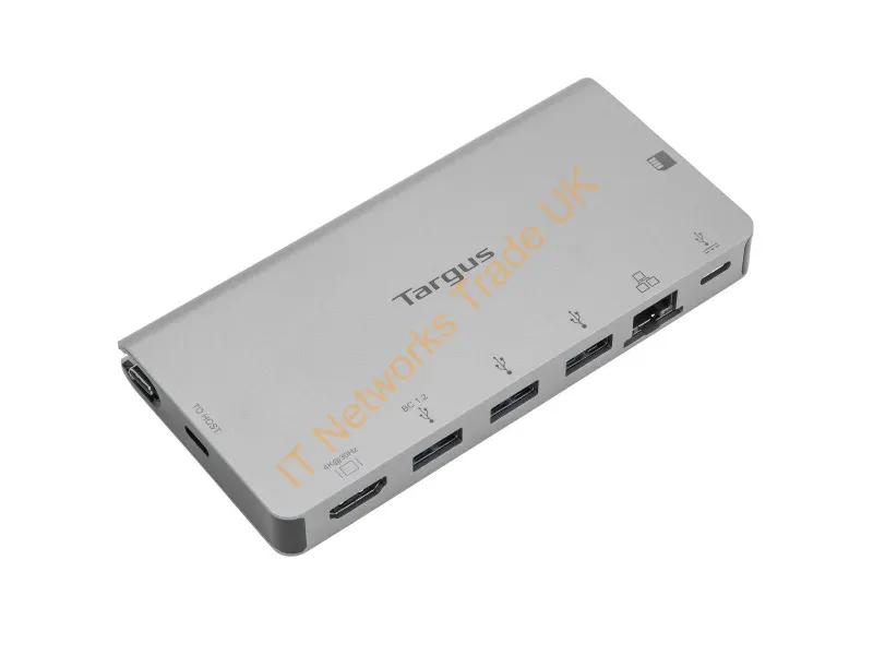 DOCK414EU - Targus DOCK414EU notebook dock/port replicator Wired USB 3.2 Gen 1 (3.1 Gen 1) Type-C Black, Silver
