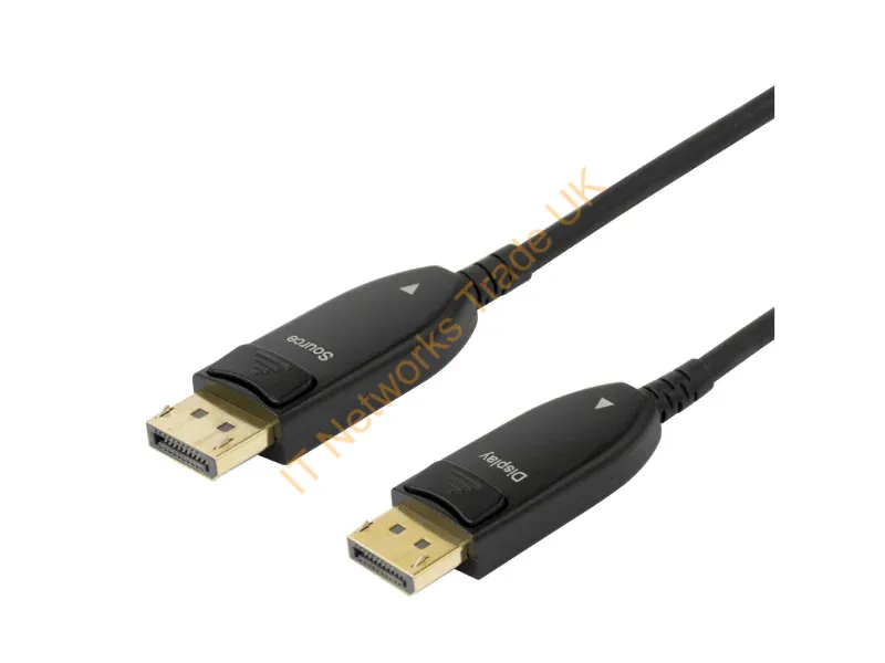 DP-AOC20 - Deltaco DP-AOC20 DisplayPort cable 20 m Black